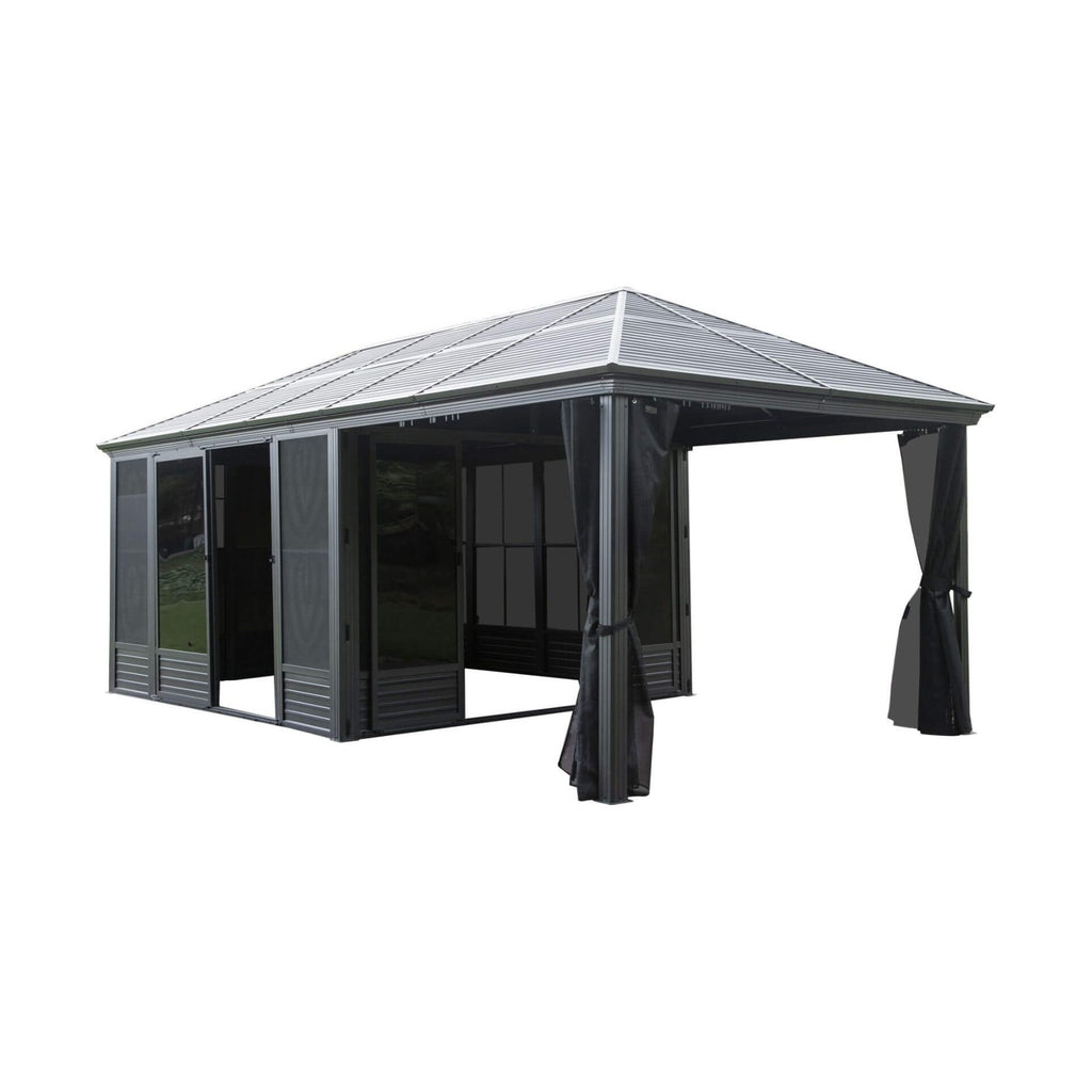 [11X21FT] Alora Outdoor All-Season Solarium Sunroom Gazebo With Galvanized Steel Roof (SAK42018) by SAKSBY WHOLESALE