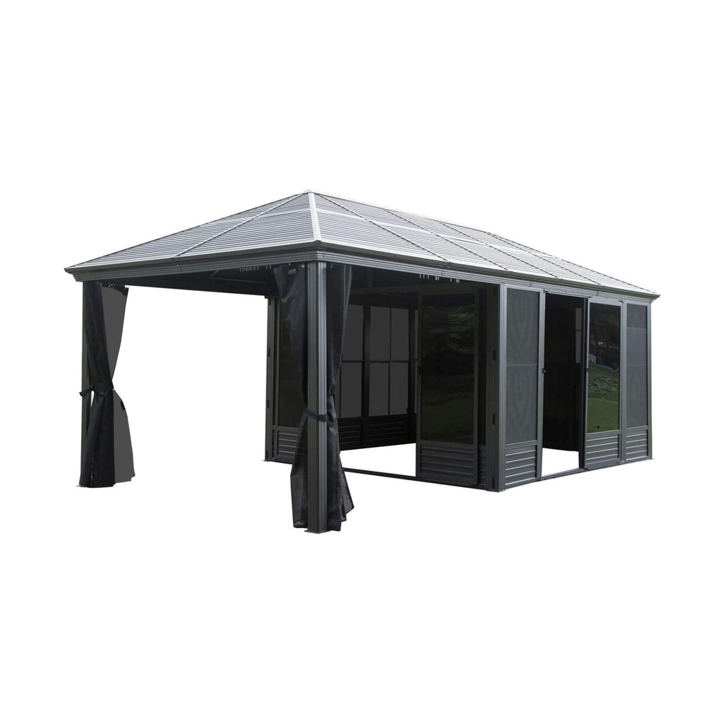 [11X21FT] Alora Outdoor All-Season Solarium Sunroom Gazebo With Galvanized Steel Roof (SAK42018) by SAKSBY WHOLESALE