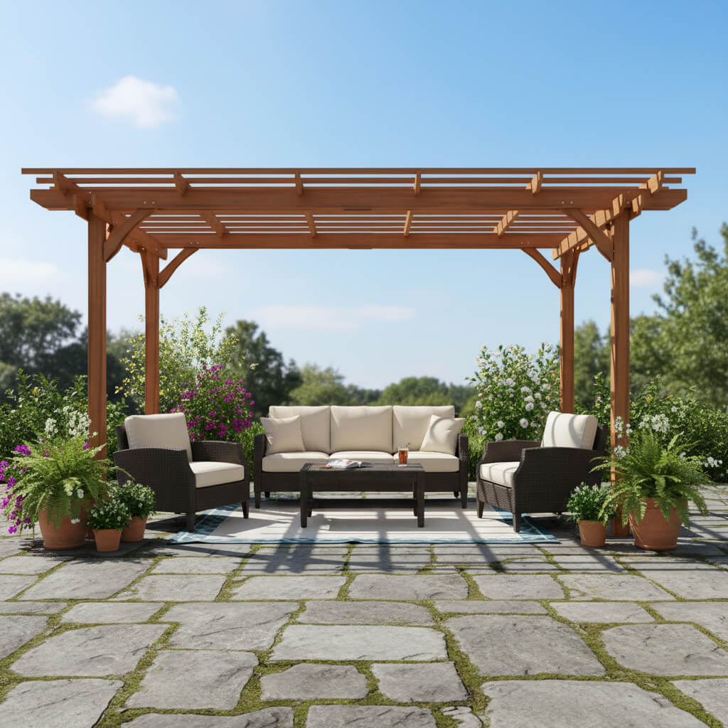Weather-Resistant Grape Pergola Ultra-Weatherproof Patio-Protection Reliability | Saksby