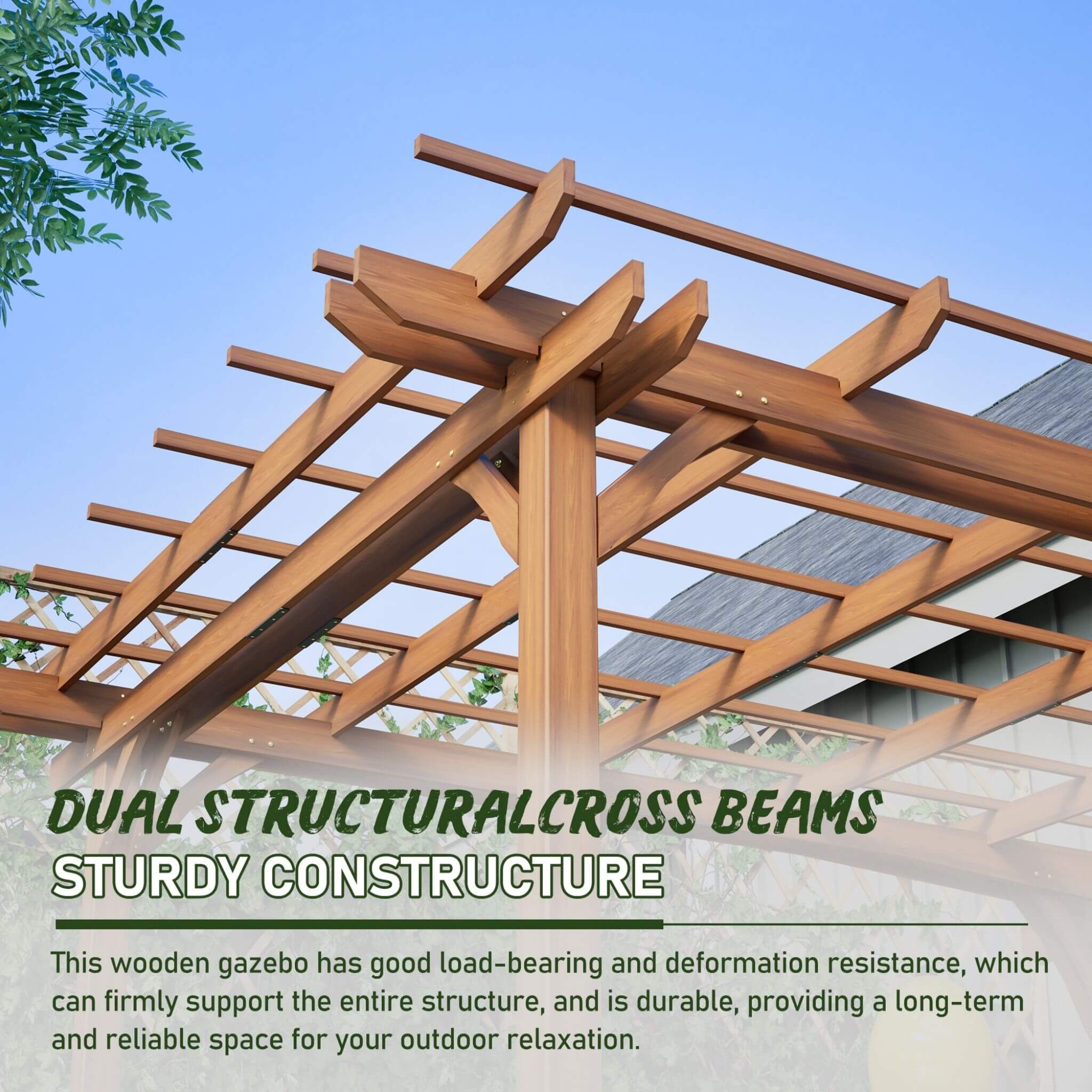 Weather-Resistant Grape Pergola Ultra-Weatherproof Patio-Protection Reliability | Saksby