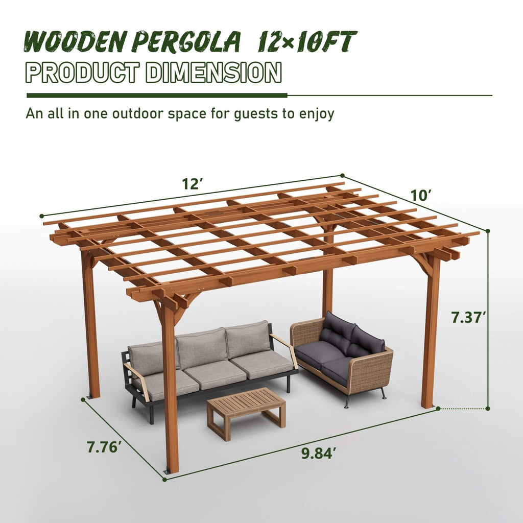 Weather-Resistant Grape Pergola Ultra-Weatherproof Patio-Protection Reliability | Saksby