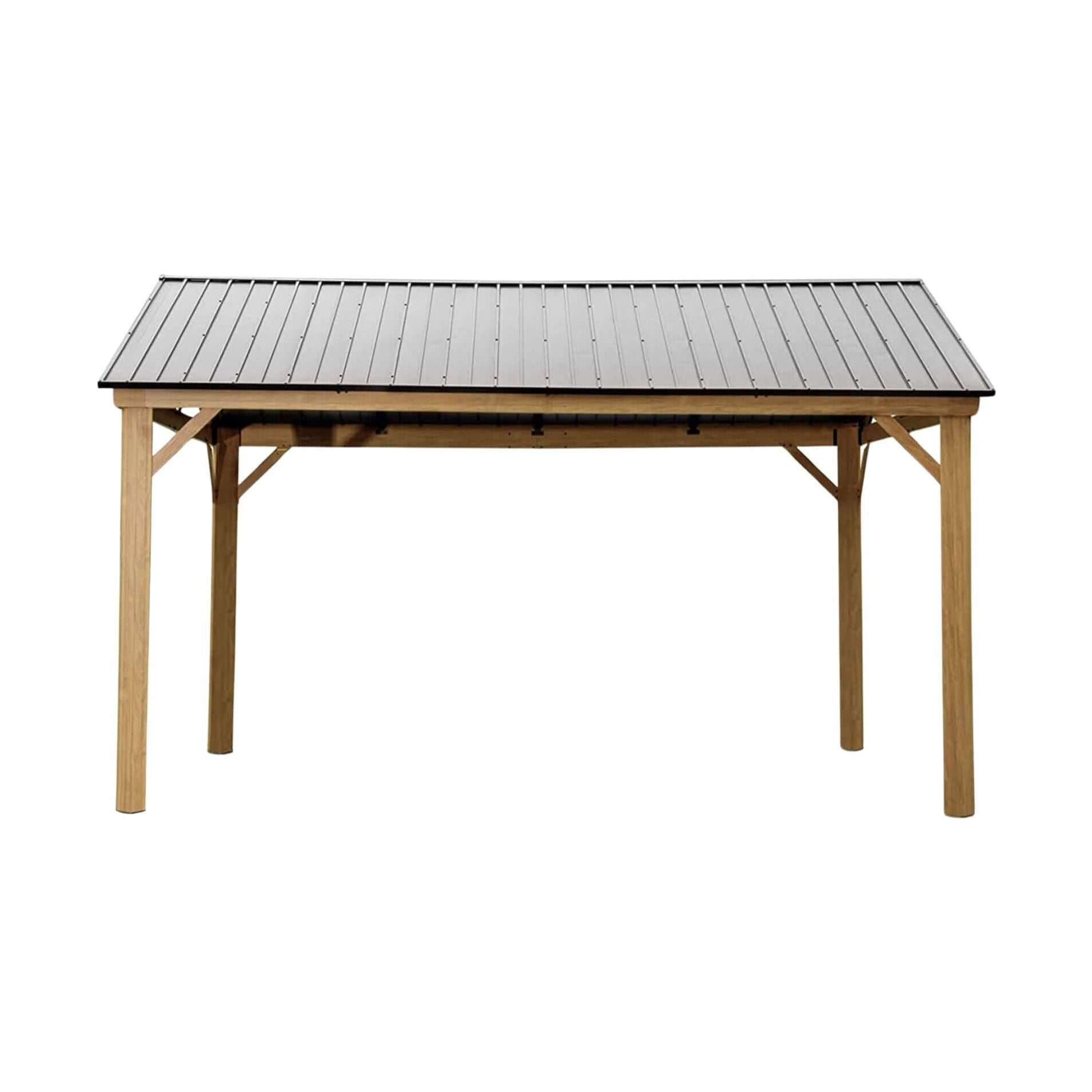 Weather-Resistant Industrial-Grade Aluminum Wood-Grain Gazebo Ultra-Hardtop | SAKSBY WHOLESALE