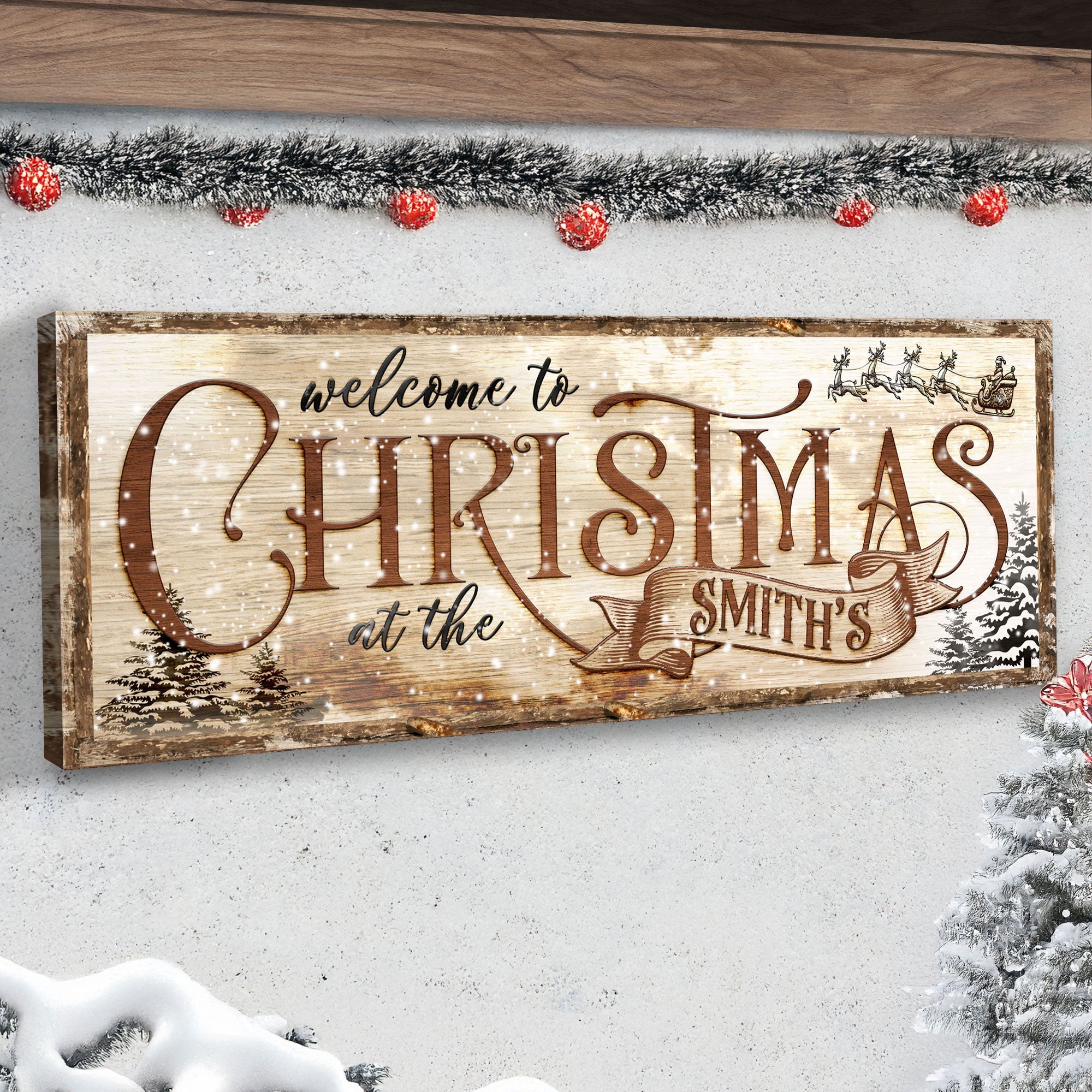 Weathered Canvas Christmas Sign | Tailored Canvases