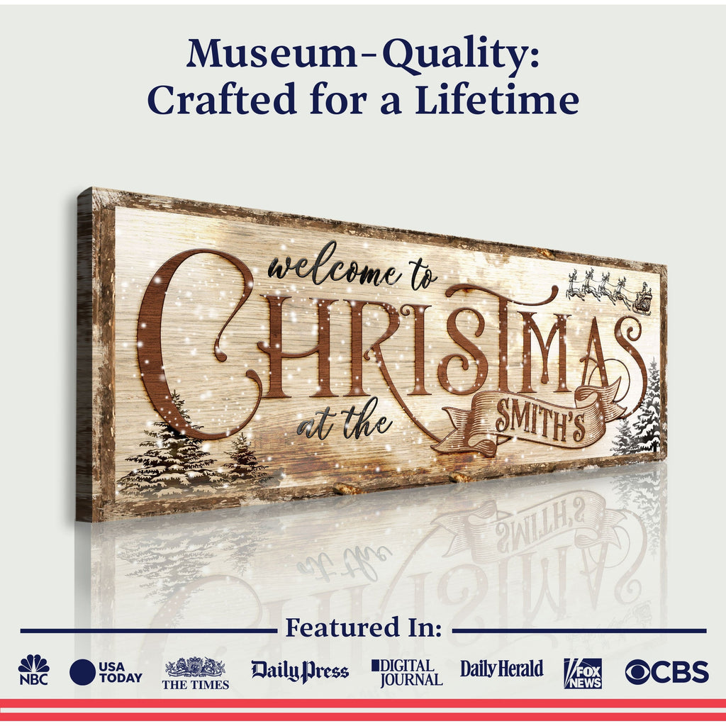 Weathered Canvas Christmas Sign | Tailored Canvases