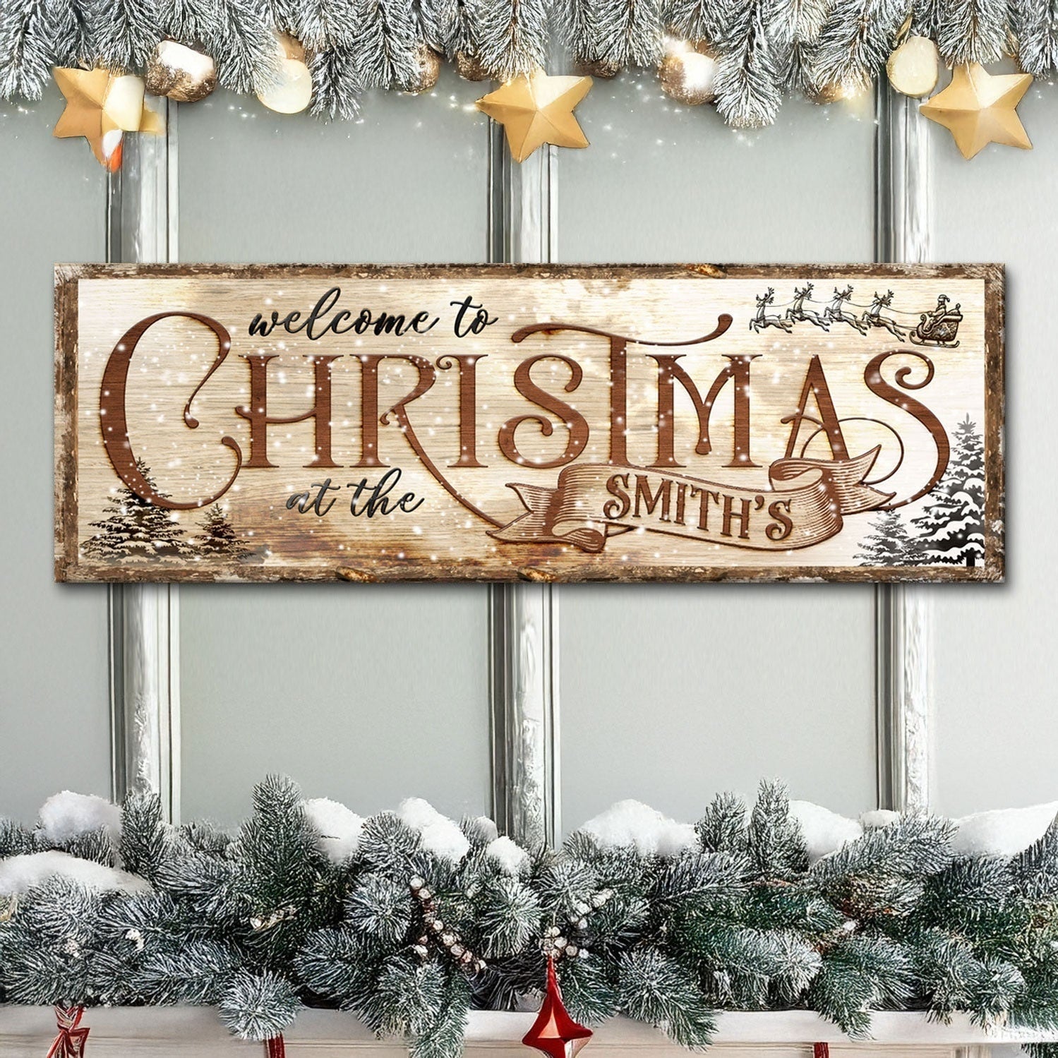 Weathered Canvas Christmas Sign | Tailored Canvases