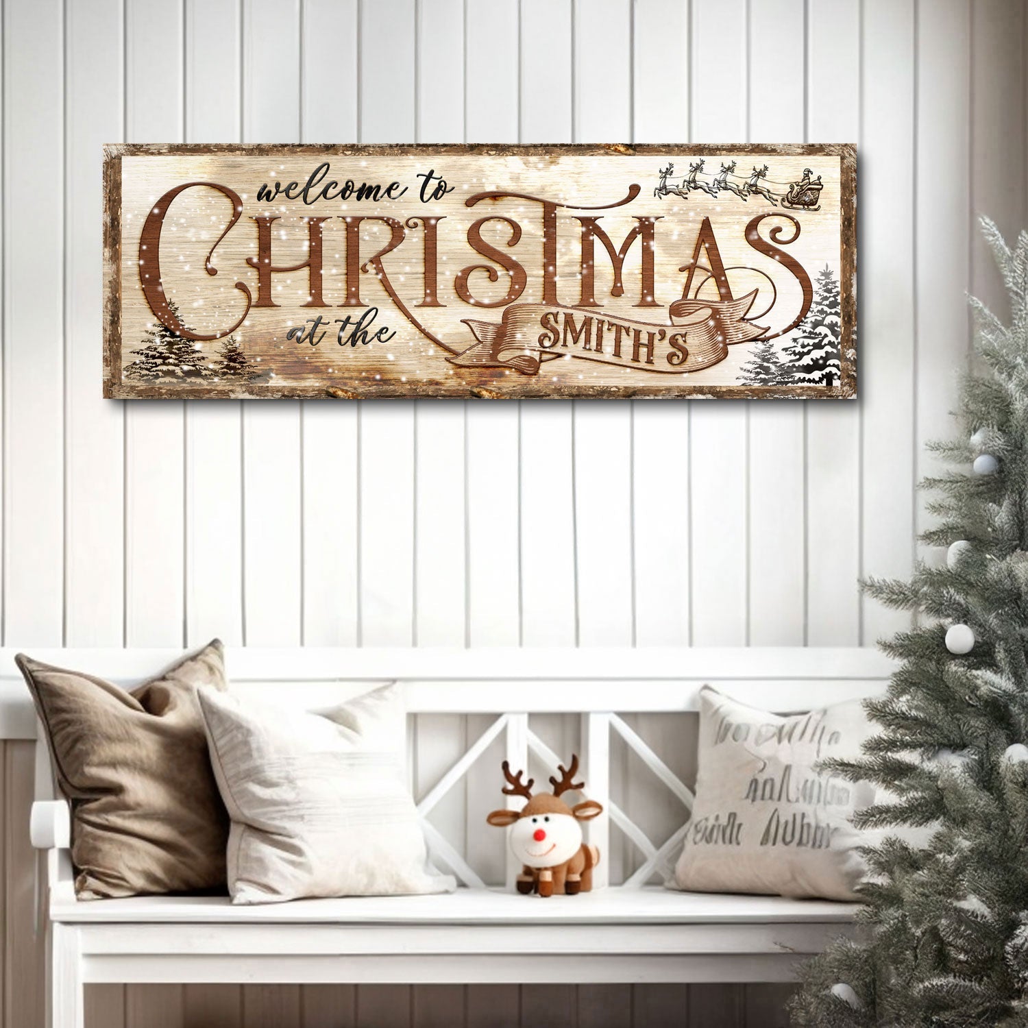 Weathered Canvas Christmas Sign | Tailored Canvases
