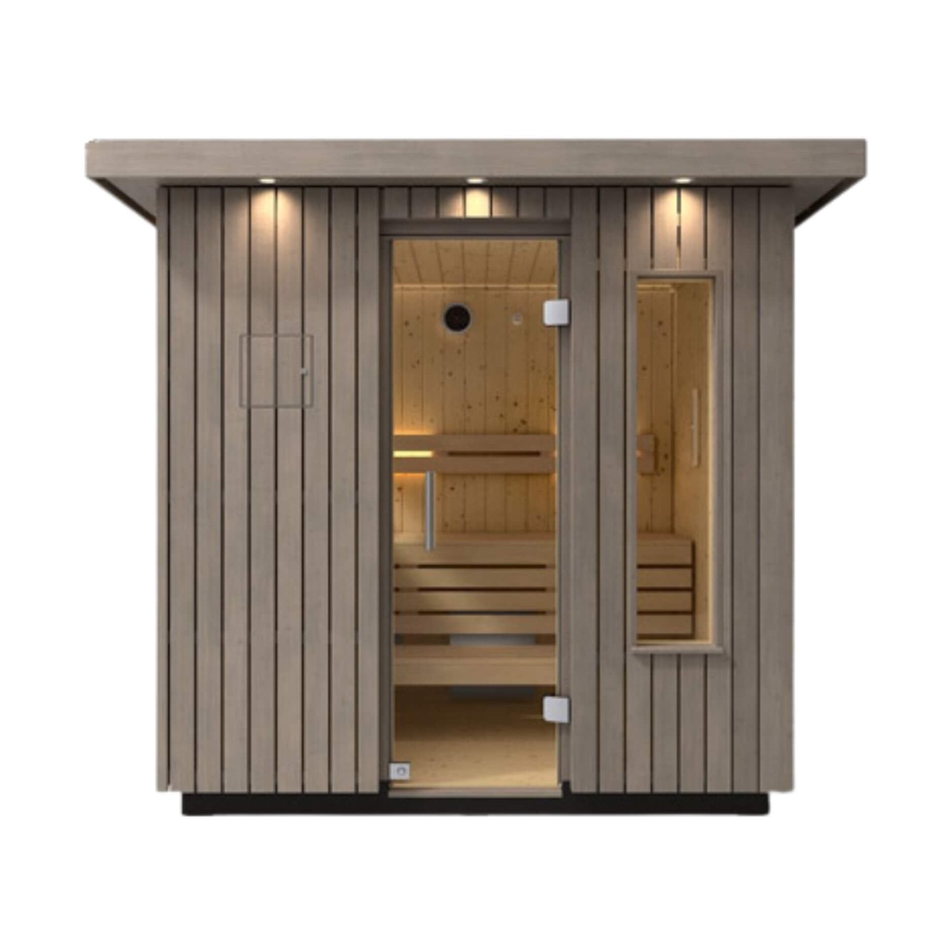 Weathered Spruce Outdoor Sauna Kit Supreme | SAKSBY WHOLESALE