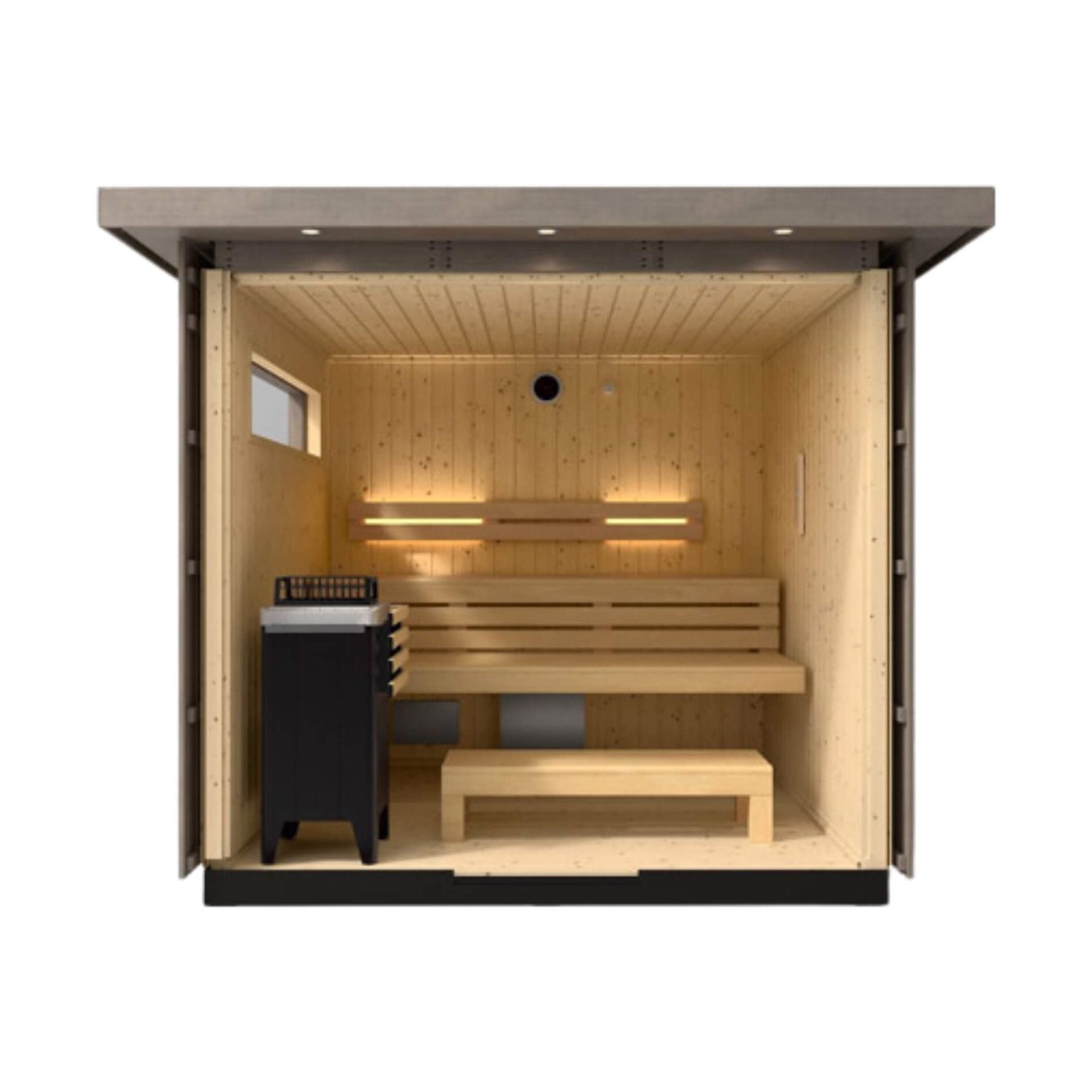 Weathered Spruce Outdoor Sauna Kit Supreme | SAKSBY WHOLESALE