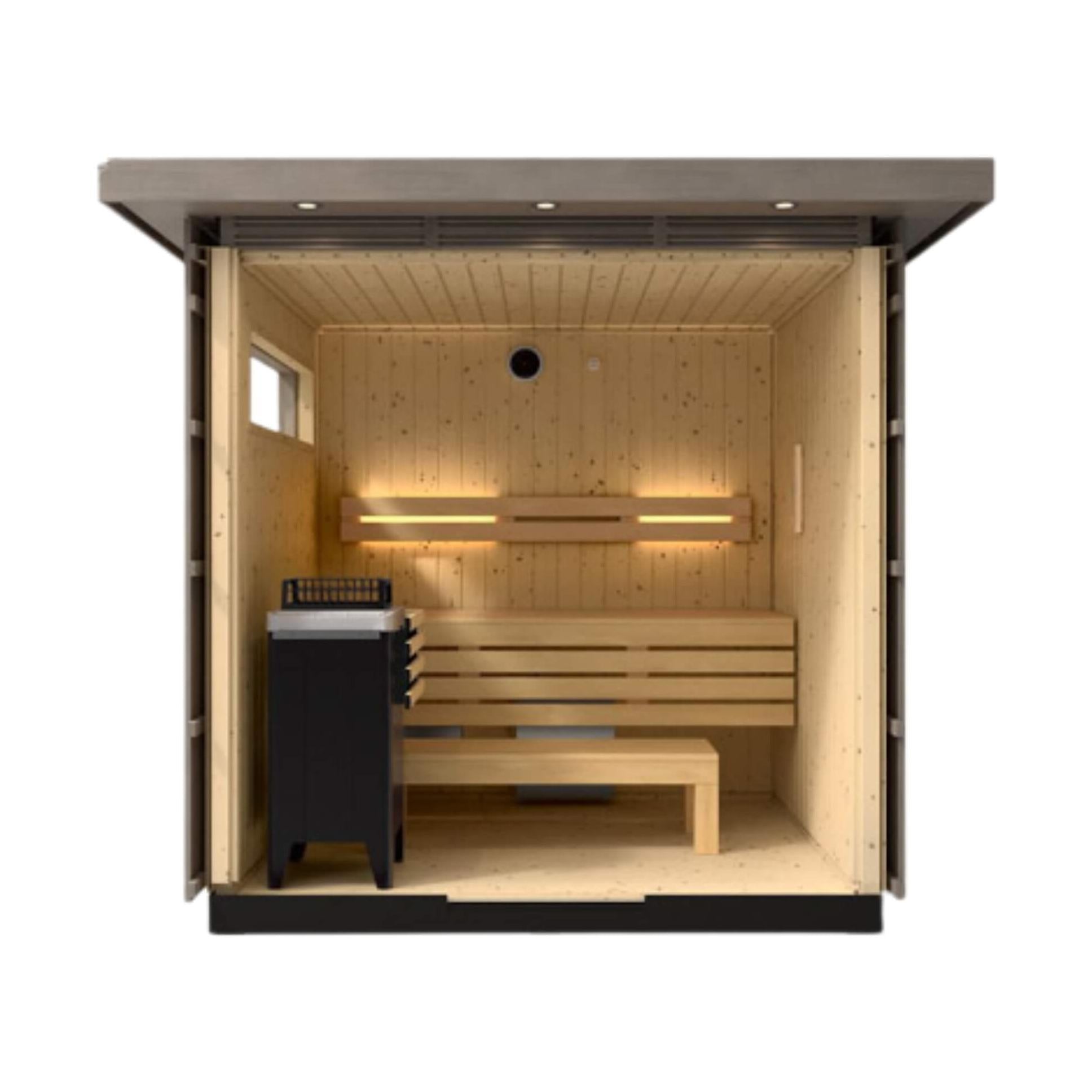 Weathered Spruce Outdoor Sauna Kit Supreme | SAKSBY WHOLESALE