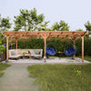 [12X16FT] Alora Extra Large Outdoor Wooden Waterproof Grape Gazebo, Brown (SAK76476) by SAKSBY WHOLESALE