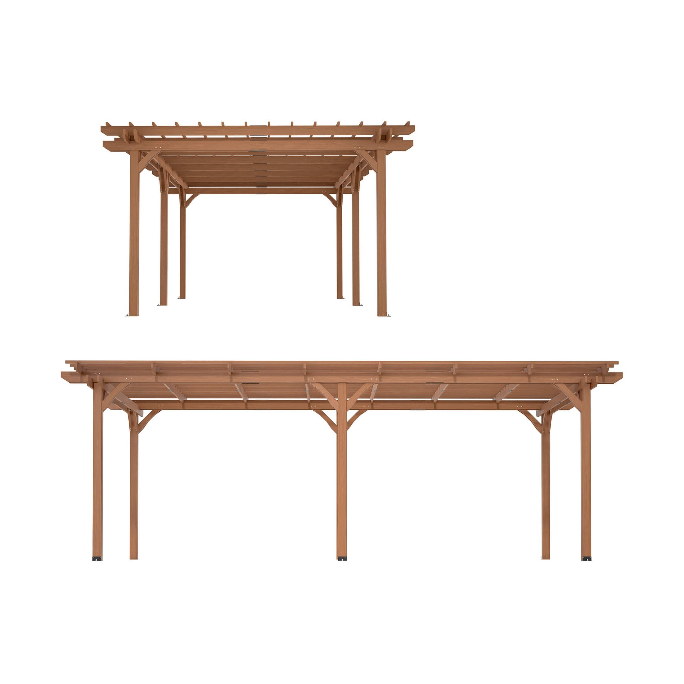 [12X16FT] Alora Extra Large Outdoor Wooden Waterproof Grape Gazebo, Brown (SAK76476) by SAKSBY WHOLESALE