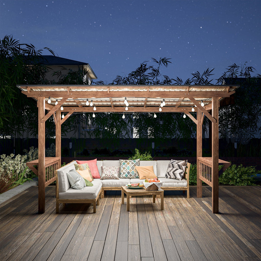 WeatherproofAllSeason DurableOutdoor BBQGazebo ShelvesIncluded SturdyFrame TimberBuild | SAKSBY WHOLESALE