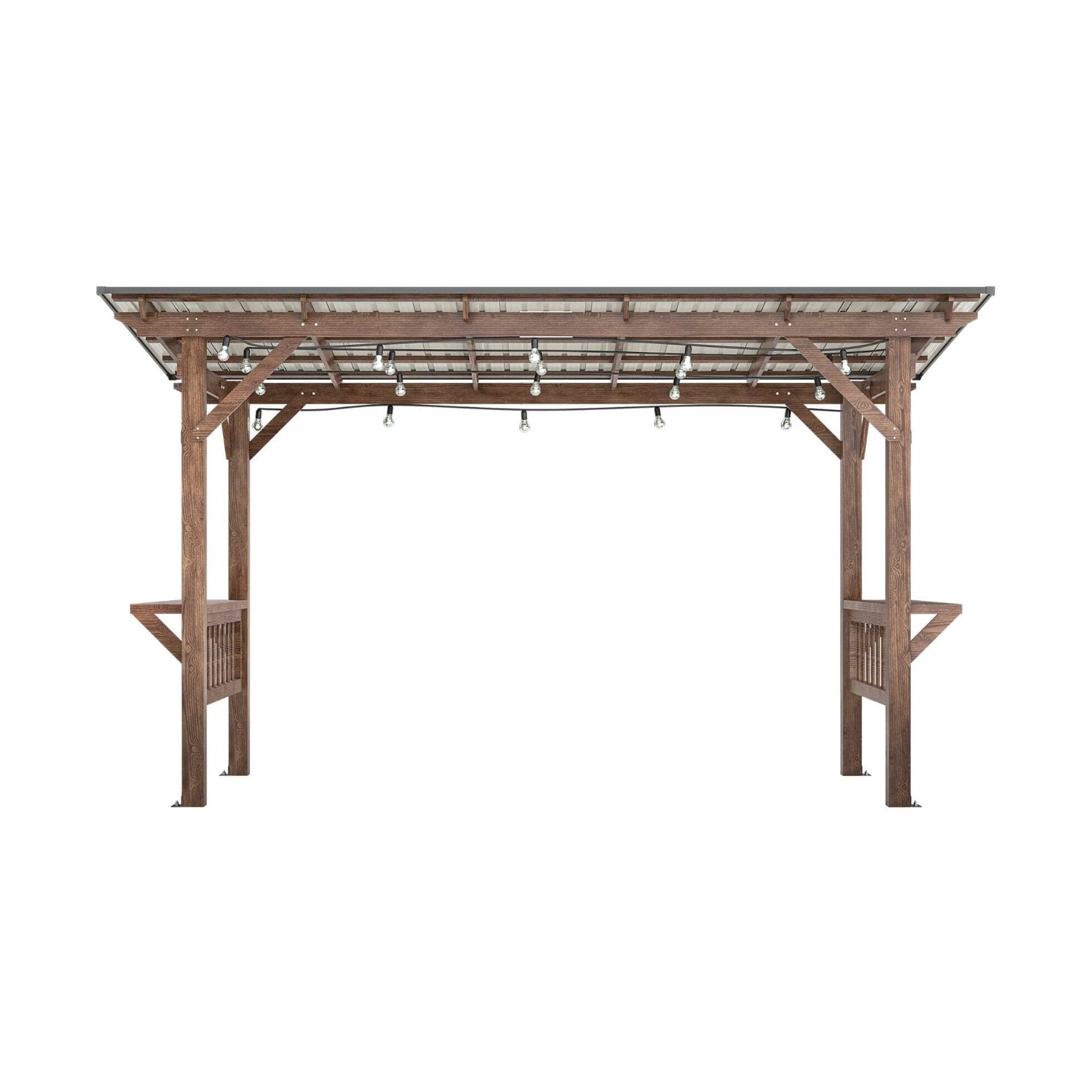 WeatherproofAllSeason DurableOutdoor BBQGazebo ShelvesIncluded SturdyFrame TimberBuild | SAKSBY WHOLESALE