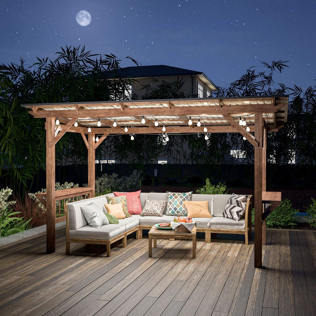 WeatherproofAllSeason DurableOutdoor BBQGazebo ShelvesIncluded SturdyFrame TimberBuild | SAKSBY WHOLESALE