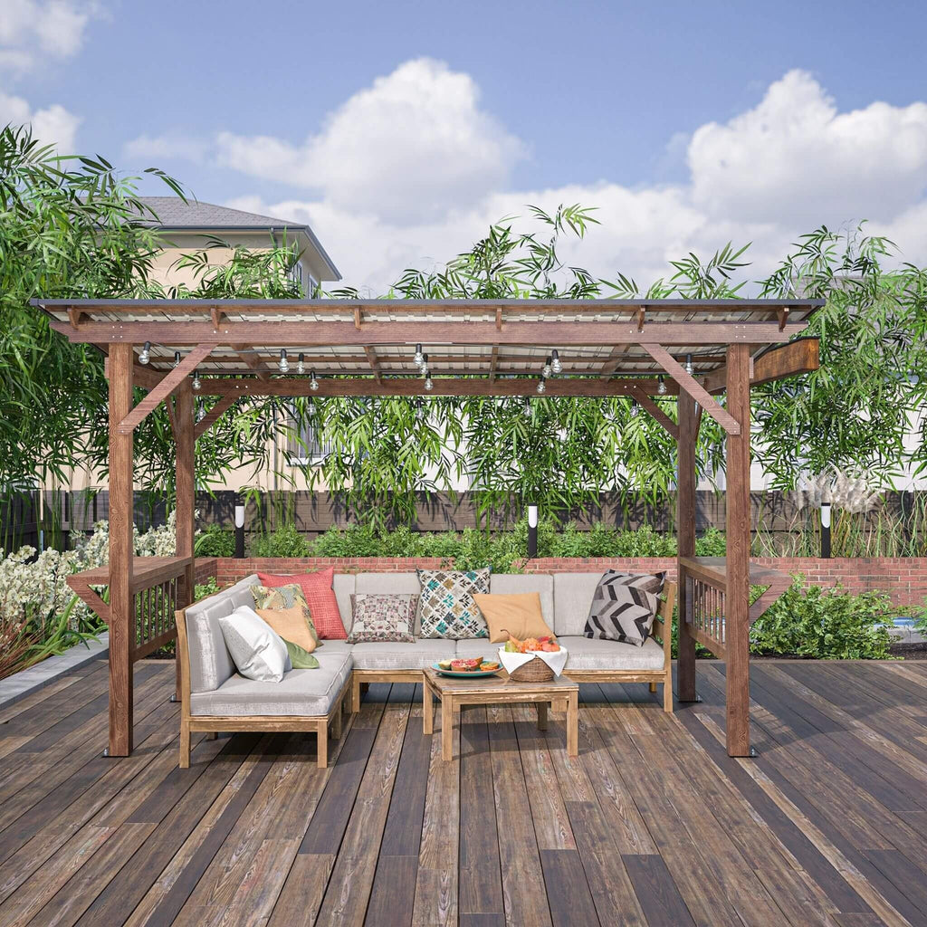 WeatherproofAllSeason DurableOutdoor BBQGazebo ShelvesIncluded SturdyFrame TimberBuild | SAKSBY WHOLESALE