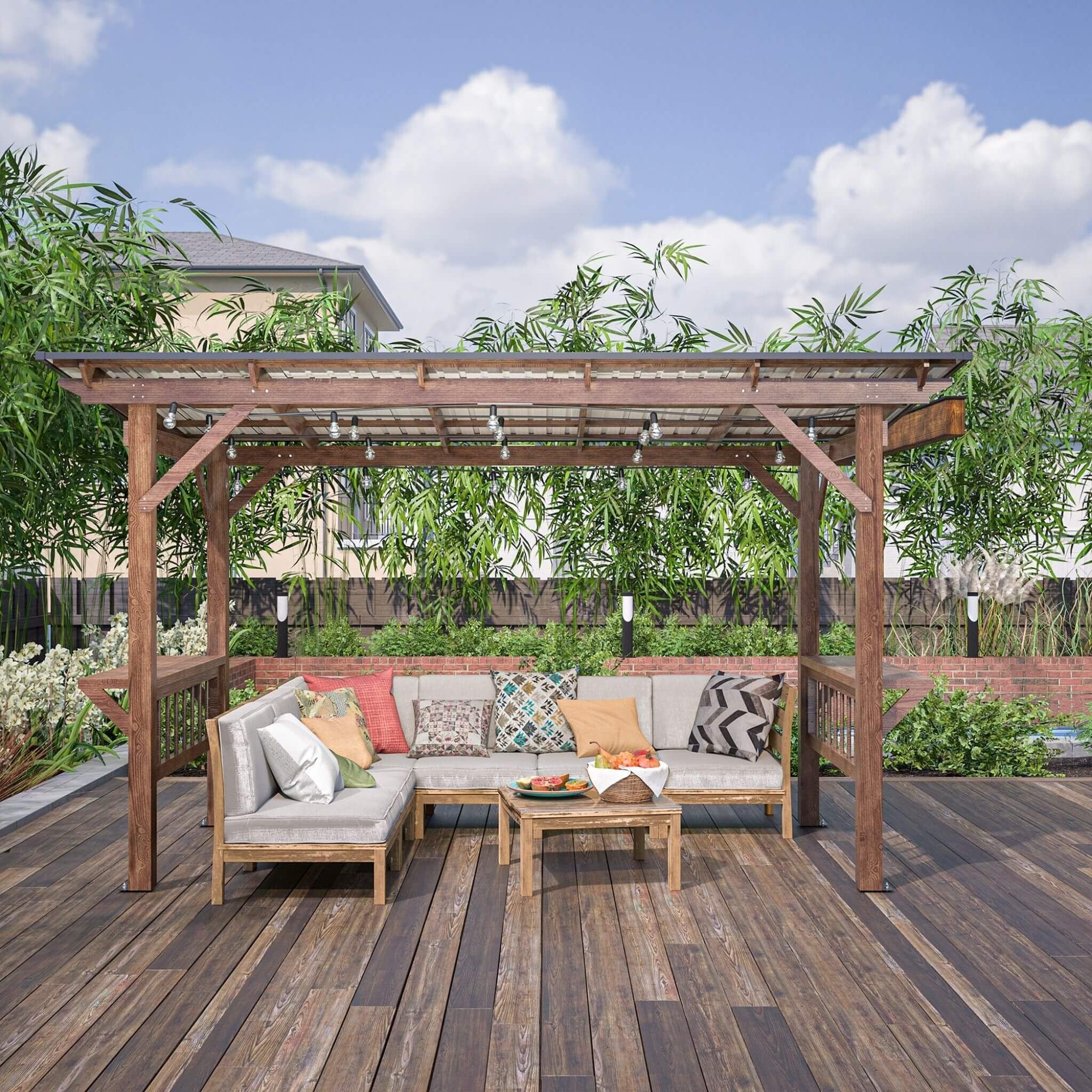 WeatherproofAllSeason DurableOutdoor BBQGazebo ShelvesIncluded SturdyFrame TimberBuild | SAKSBY WHOLESALE