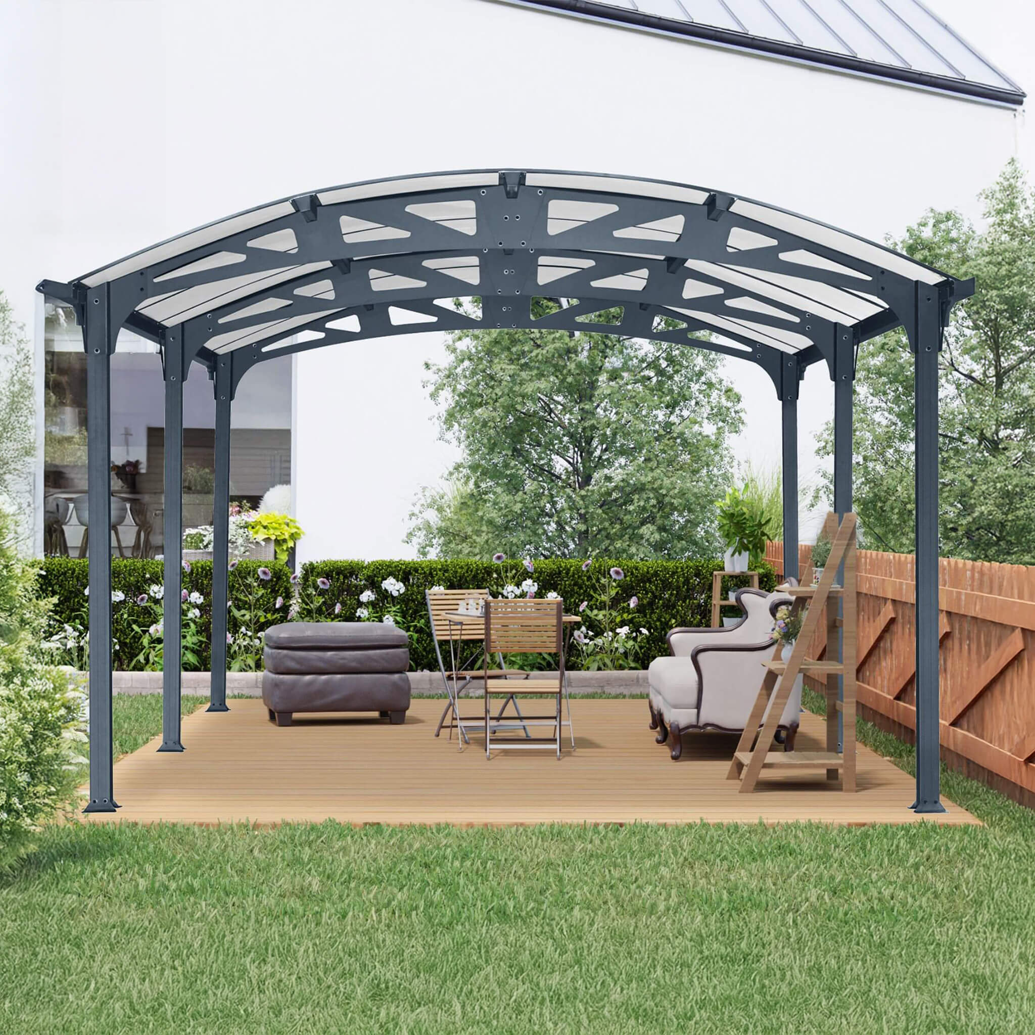 Weatherproofing AluminumAlloy ArchCarport Polycarbonate Panels UVGuard | SAKSBY WHOLESALE