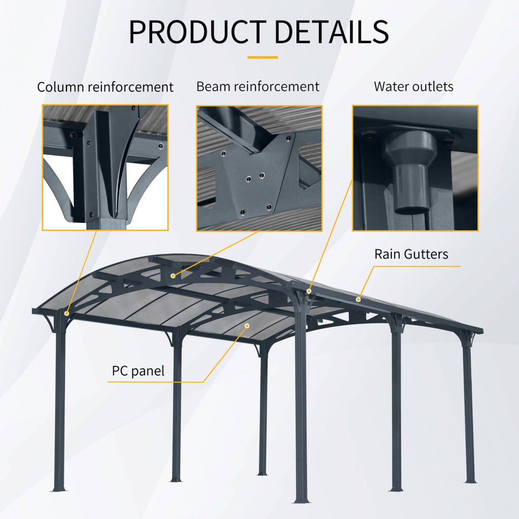 Weatherproofing AluminumAlloy ArchCarport Polycarbonate Panels UVGuard | SAKSBY WHOLESALE