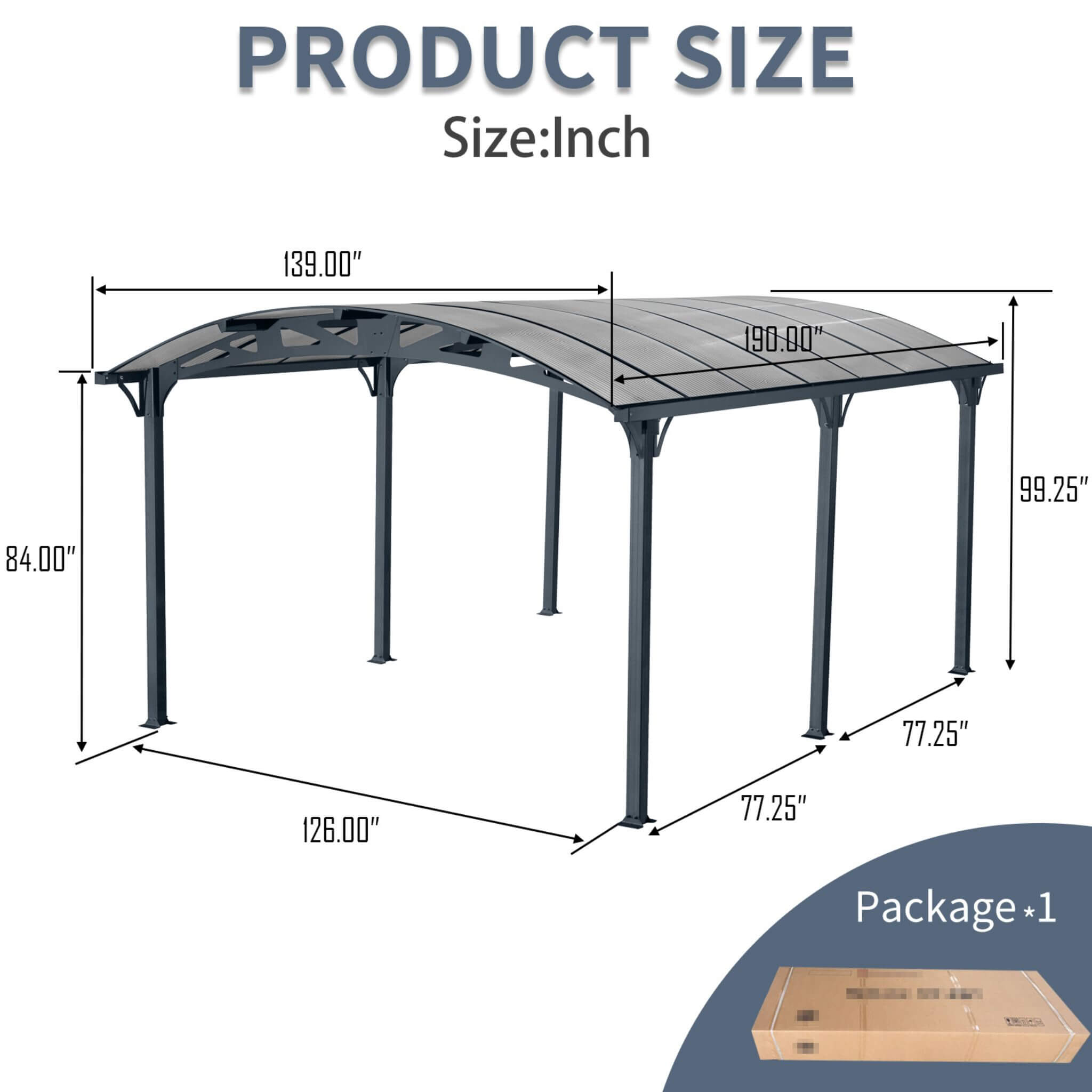 Weatherproofing AluminumAlloy ArchCarport Polycarbonate Panels UVGuard | SAKSBY WHOLESALE