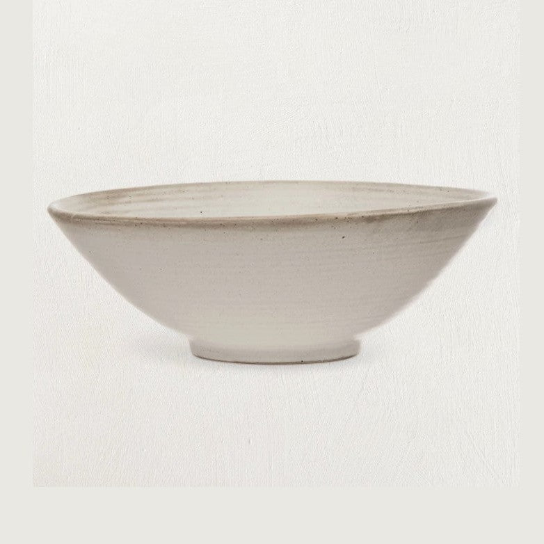 White Matte Stoneware Glazed Bowl