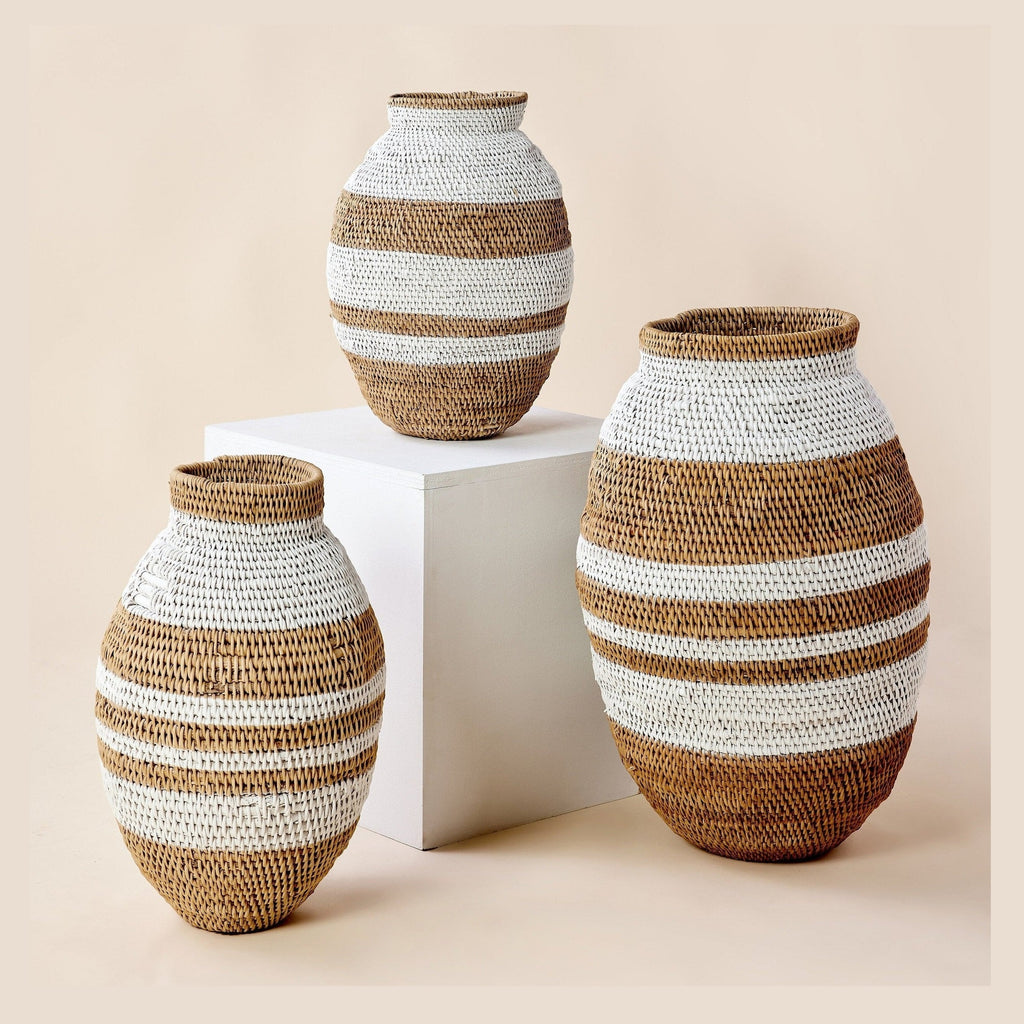 White Striped Buhera Basket
