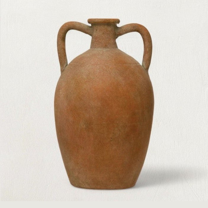 Willow Terracotta Urn with Handles
