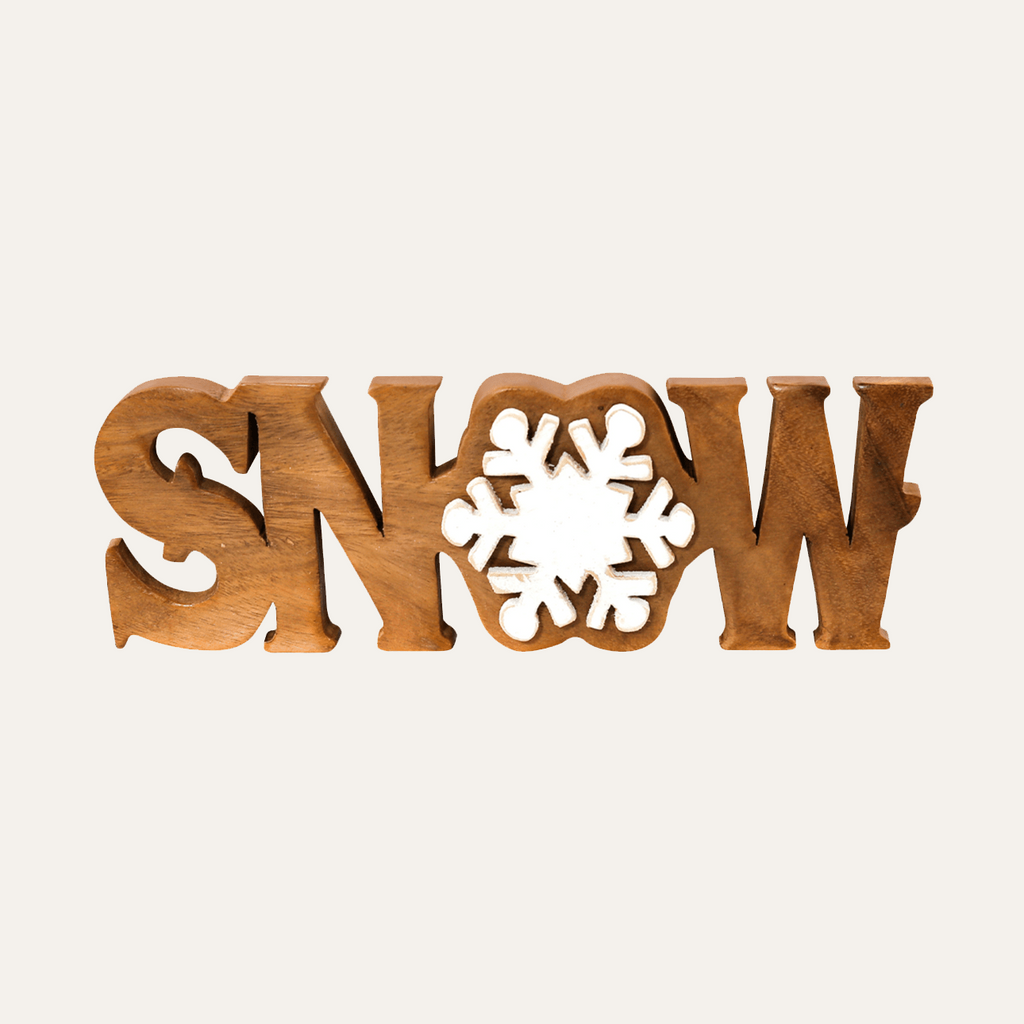 Winter Grace – Hand-Carved Wooden Sculpture, Handmade Seasonal Home Decor