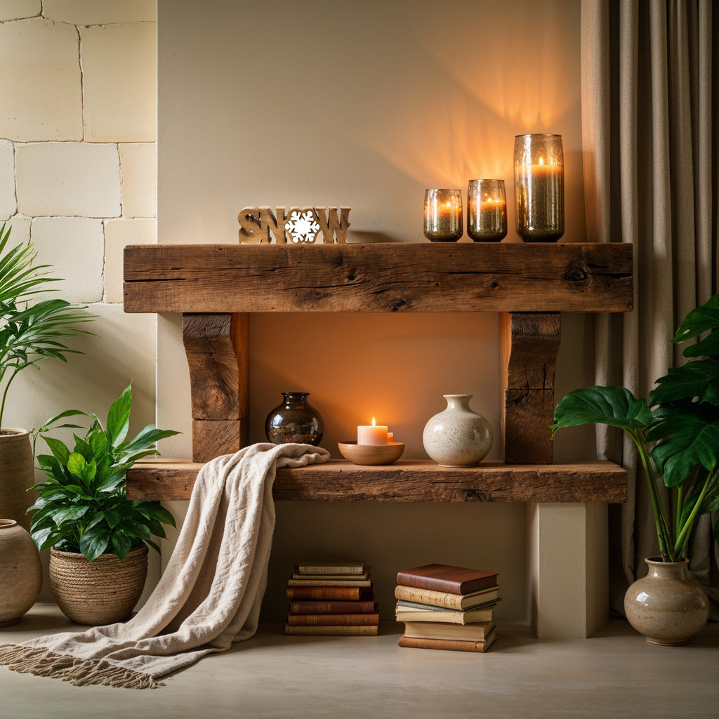 Winter Grace – Hand-Carved Wooden Sculpture, Handmade Seasonal Home Decor