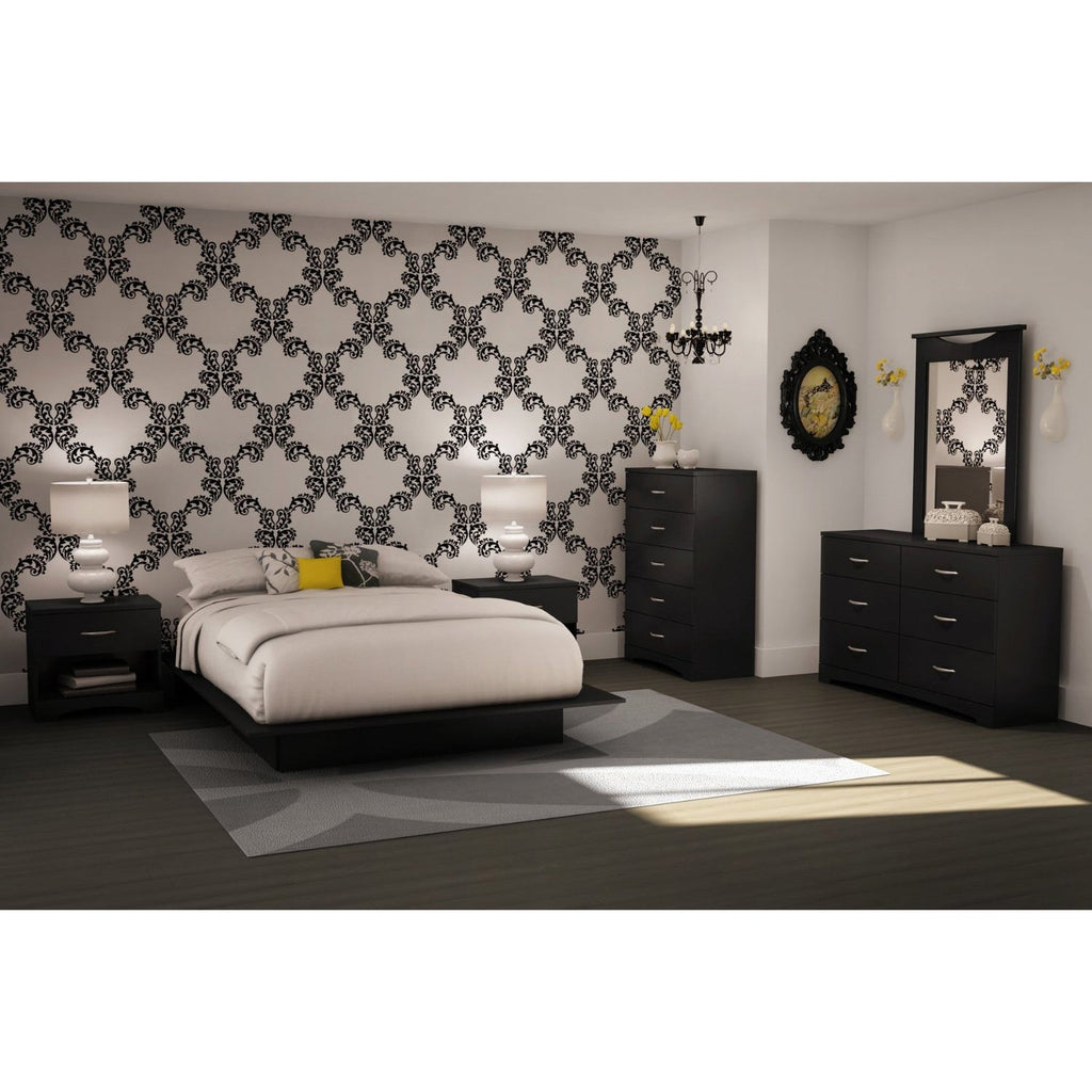 Wood Finish Bedroom Chest Five Drawer | Durable Storage Solution by HomePacific