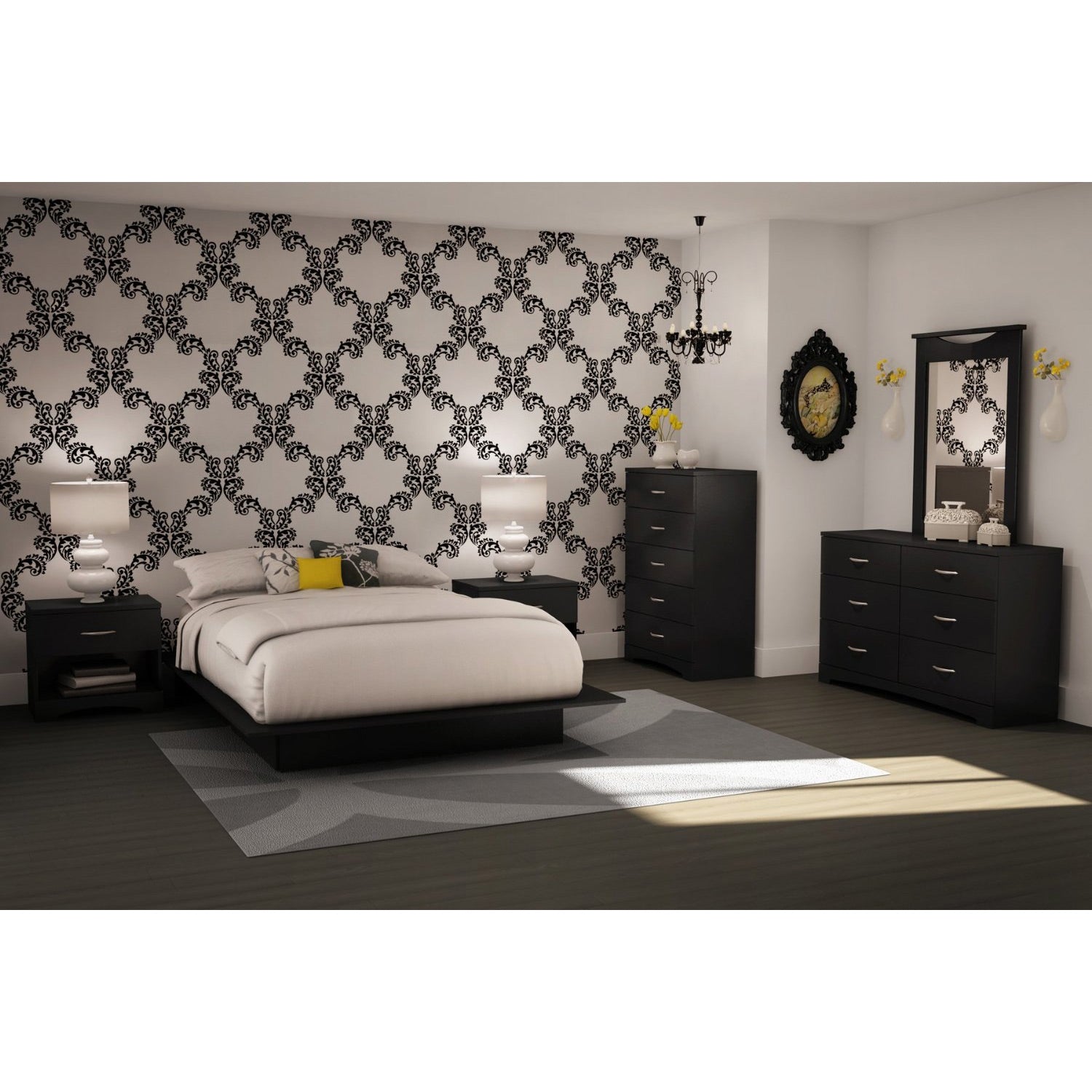 Wood Finish Bedroom Chest Five Drawer | Durable Storage Solution by HomePacific