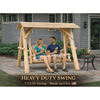 Wooden Porch Swing with Canopy