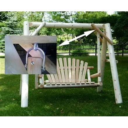 Wooden Porch Swing with Canopy