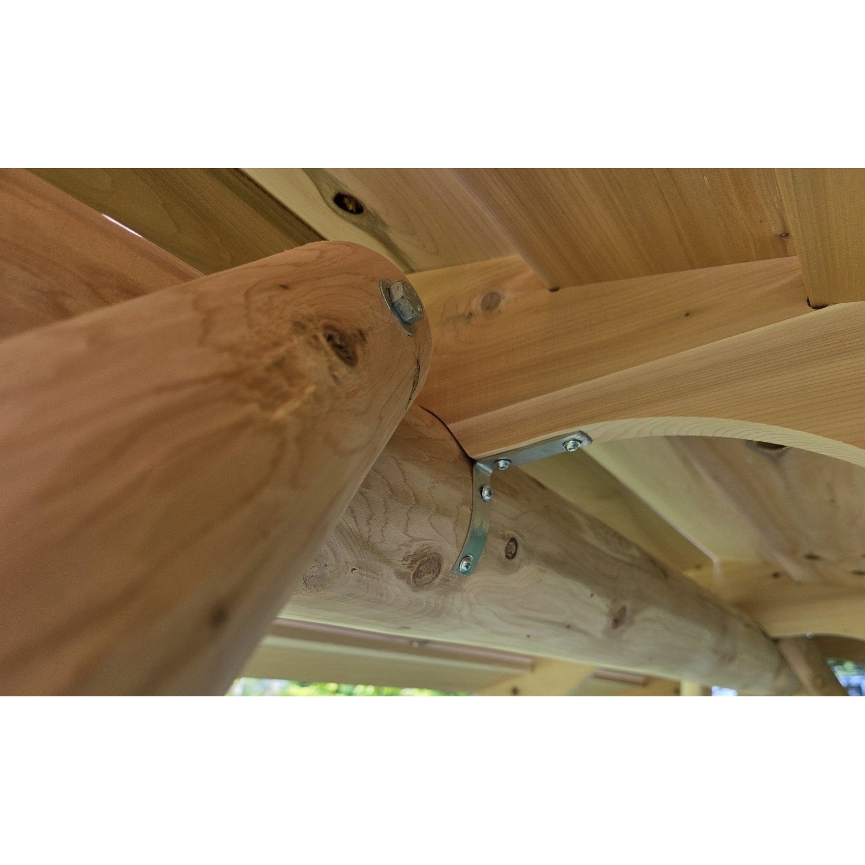 Wooden Porch Swing with Canopy