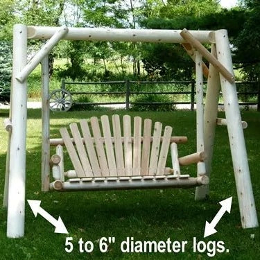 Wooden Porch Swing with Canopy
