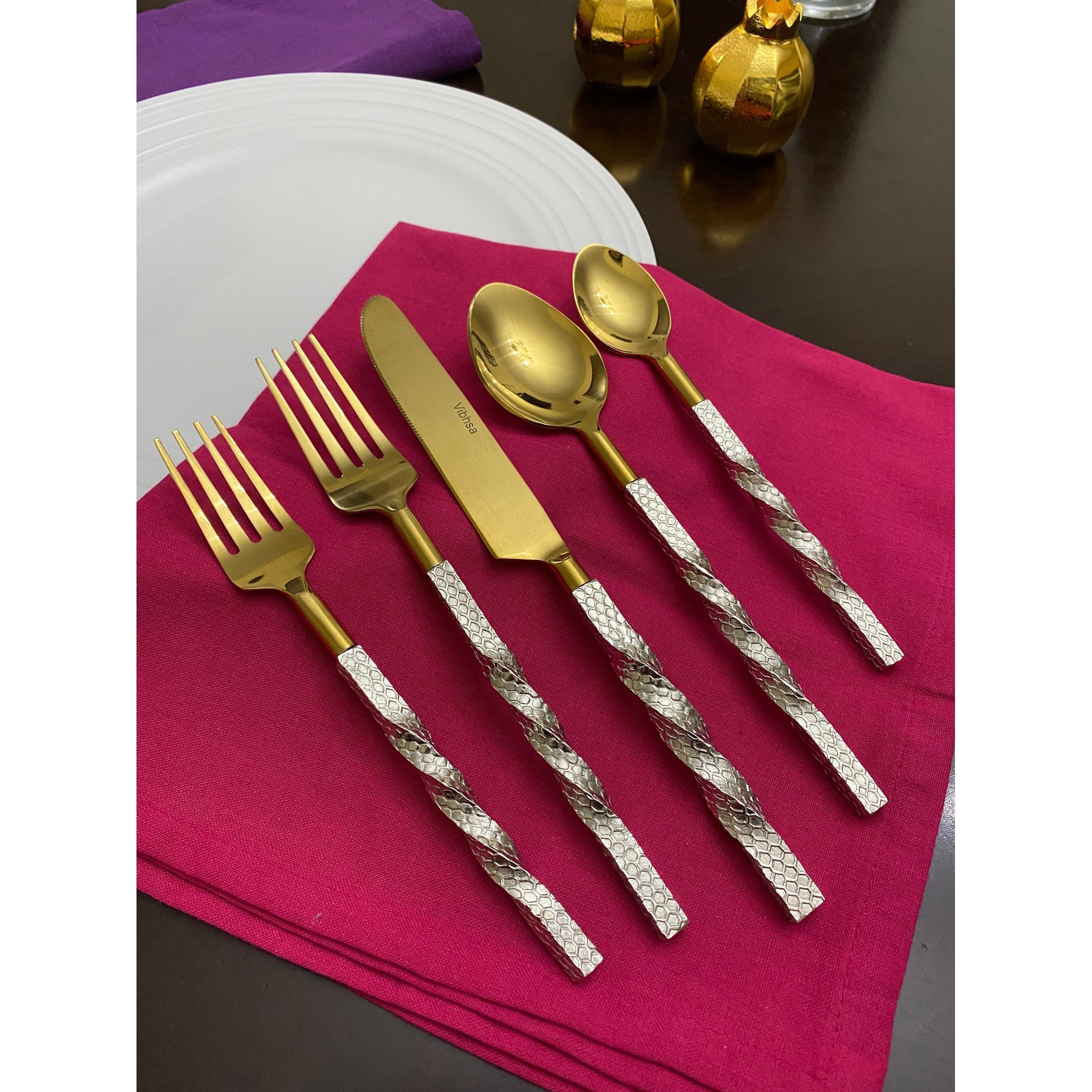 Luxurious Stainless Flatware Set Collection Deluxe | Vibhsa